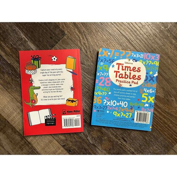 Set of 2 Usbourne Books, “My Year of Writing” & “Times Tables Practice Pad” - Picture 2 of 4